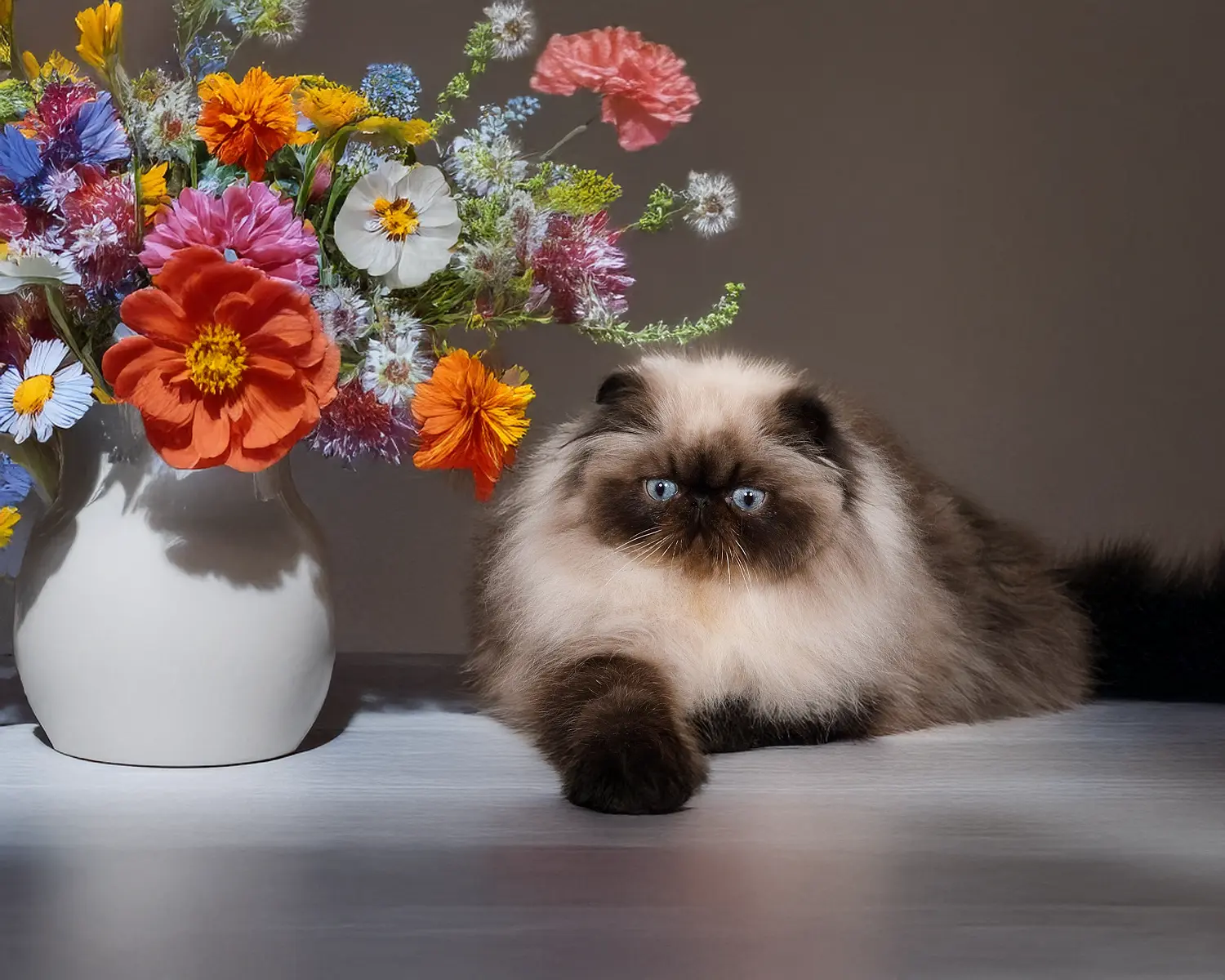 chat persan colourpoint Haute-Savoie. Notre élevage est indemne de PKD, FIV et FeLV, et tous nos chats et chatons persans sont inscrits au LOOF. Nos adultes sont régulièrement montrés en exposition