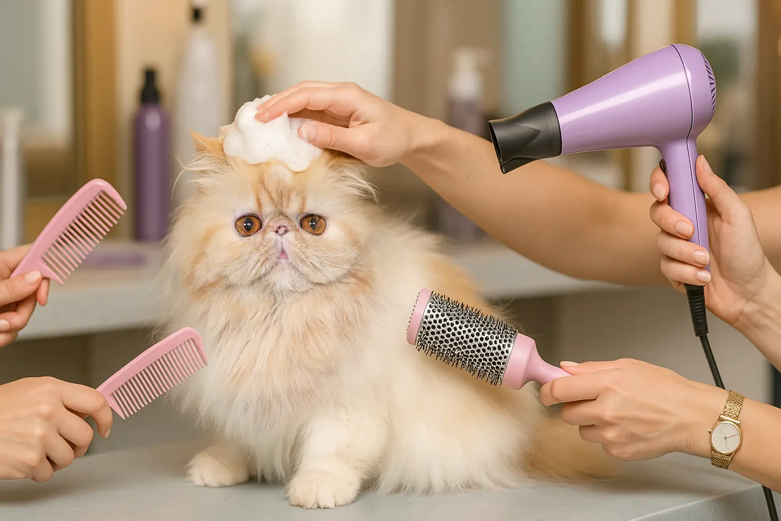 Comment entretenir le pelage du chat persan?